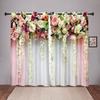 Luxury Flower Floral Clolorful Window Curtains for Kids Bedroom Living Room Hall Treatments Kitchen HomeDecor Drapes Blinds 2Pcs