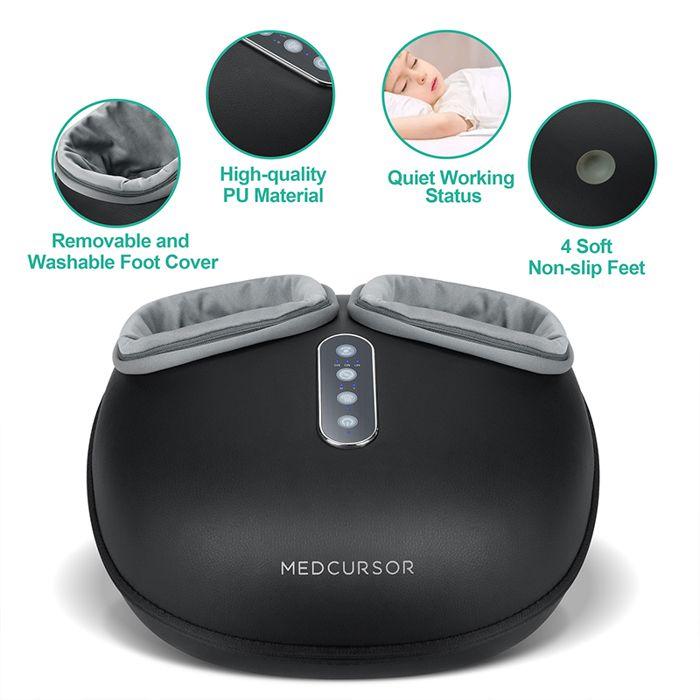 Foot Massager - OEM - EU Plug - Deep Kneading Massage - 30W - Black
