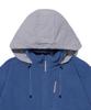 MADDEN Funny Zigzag Hidden Hooded Jacket Blue