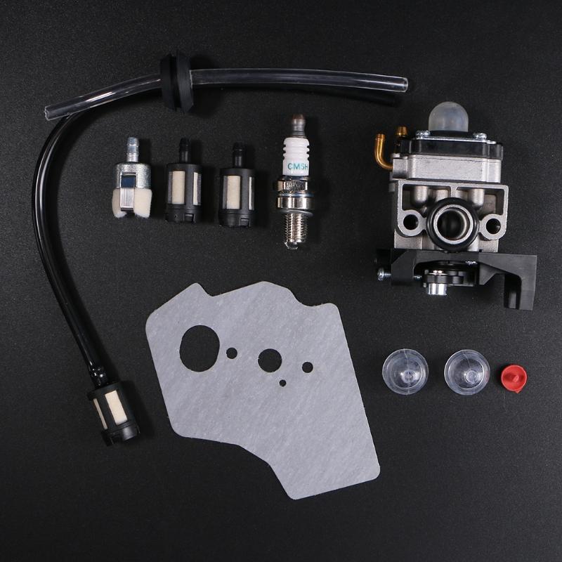 Trimmer Vergaser Carb mit Dichtung für Zündkerze Kraftstoffleitung Schlauch Werkzeugsatz Passend für GX25 GX35 HHT35