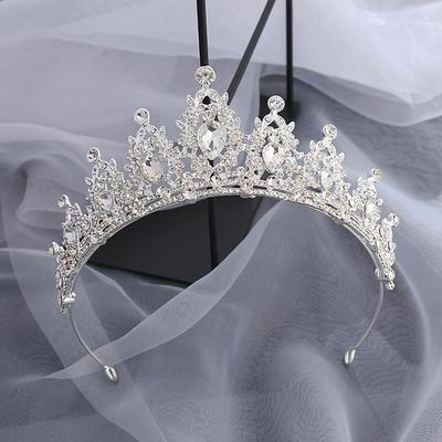 Glänzende Strass-Luxus-Hochzeitskronen-Stirnbänder für das Haar von Bräuten, Diademen und Kopfbedeckungen, stilvoller, vielseitiger Schmuck
