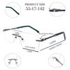 RSINC Unisex Rimless Metal Frame Fashion Optical Tom Gun Green 55-17-142 IB-16 B0DK1YJLXZ