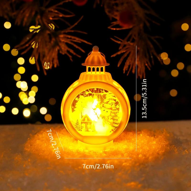 

Christmas Santa Claus Snowman Lantern With Led Light For Holiday Decor And Gift Idea білий