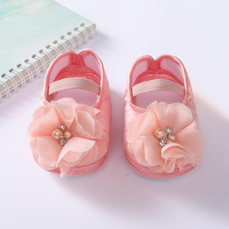 Baby Princess Shoes Beads Flower Decorative Toddler Shoes
