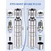 Magnetic Swivel Spark Plug Socket Set, 14mm 16mm 3/8 Inch Drive | 14Mm and 16Mm Magnetic Swivel Spark Plug Sockets with Thin-Wall 3/8 Inch Drive