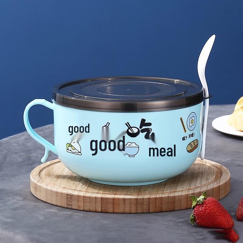 ZISIZ Stainless Steel Instant Noodle Bowl with Lid