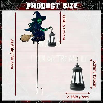 Solar Halloween Witch Pendant Lights Outdoor Solar Garden Lights Christmas Decoration Hanging LED Solar Light for Yard Lawn Path