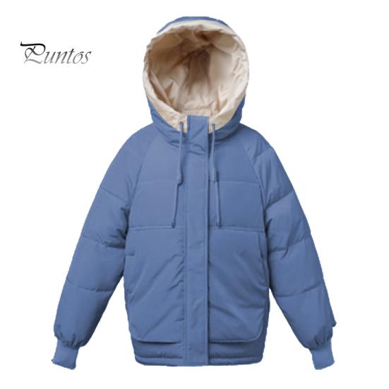 Dámský bavlněný kabát s vycpávkou, kapucí, šňůrkou na stažení, dlouhý rukáv, jednobarevný kabátek kabátek s velkými kapsami, volný střih na zip, prošívané oblečení