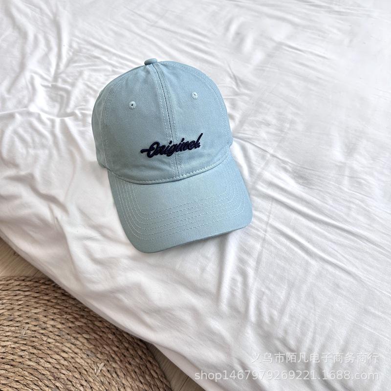 Spring and Summer New Versatile Korean Casual Style English Embroidery Letter Washed Fashion Baseball Cap Men's and Women's Caps