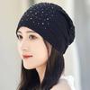 Women's Lace Rhinestone Headscarf: Breathable, Lightweight Spring/Summer Beanie for Hair Coverage