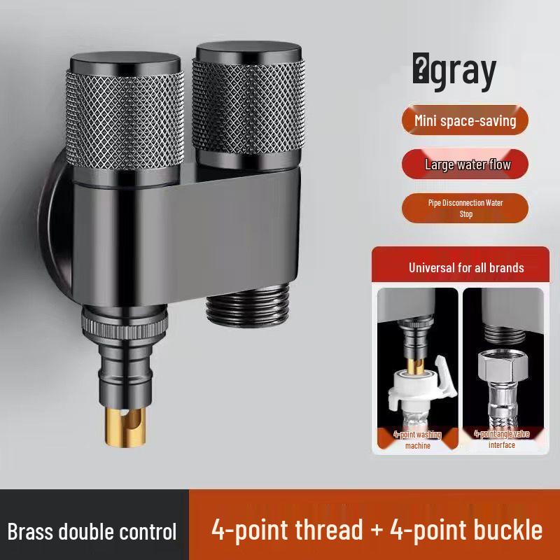 All-Copper Dual-Control Water Angle Valve Set for Toilets