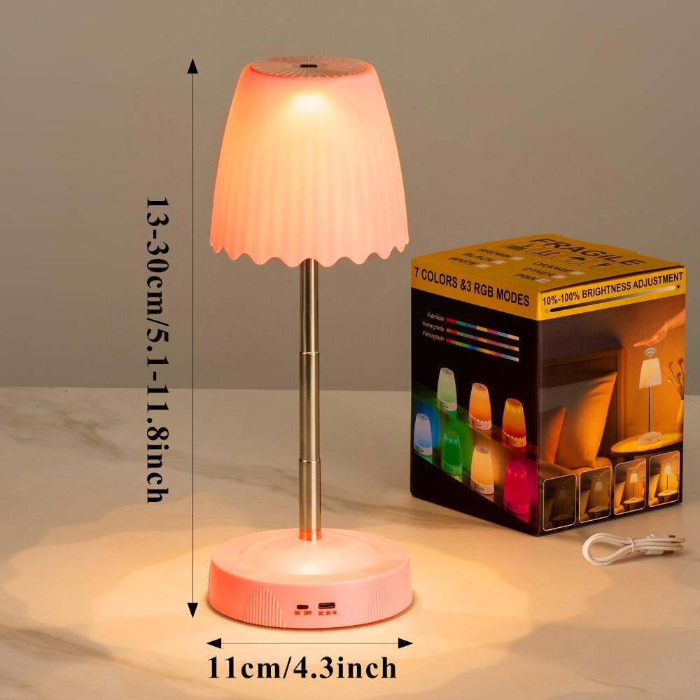 Height Brightness Adjustment Cordless Table Lamp Rechargeable Room Decoration Light  Bedroom