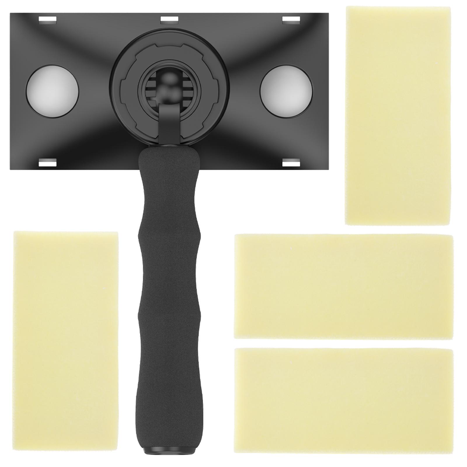 

4 шт. Инструменты для покраски кромок, Маленький инструмент для покраски углов, Валик для покраски кромок с подушечкой для подкраски, Практичный инструмент для обрезки краски для дома чёрный