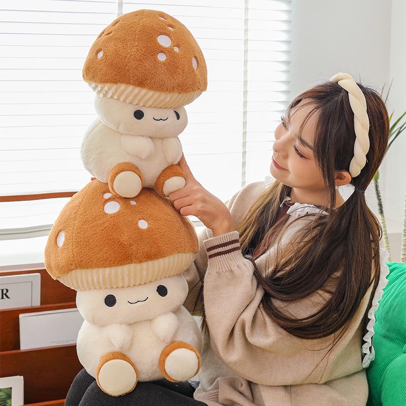 Adorable Mushroom Plush Toy - Cute Doll Pillow for Kids
