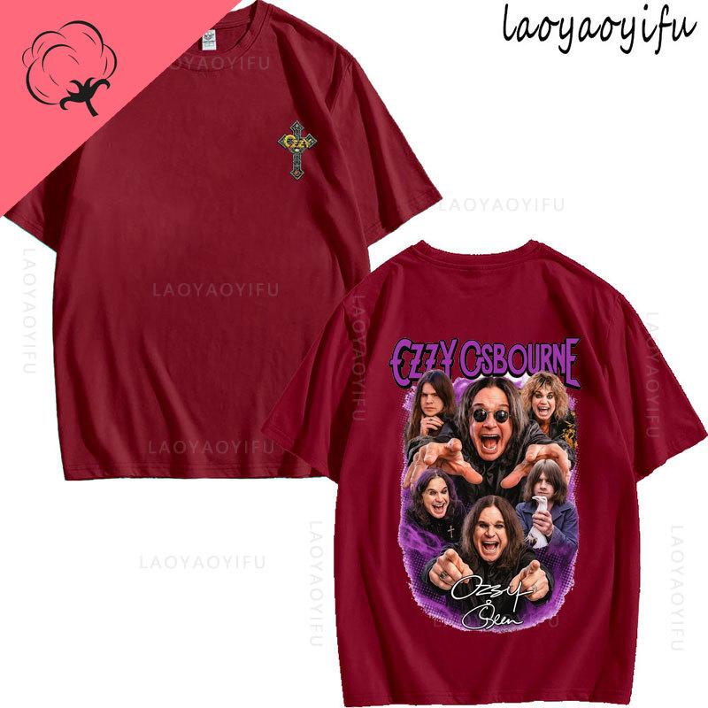 

RIP Ozzy Osbourne Theme 100Cotton Thank You for Memories Graphic Shortsleev Heavy Metal Godfather Woman Man Tshirt Oneck 4XL