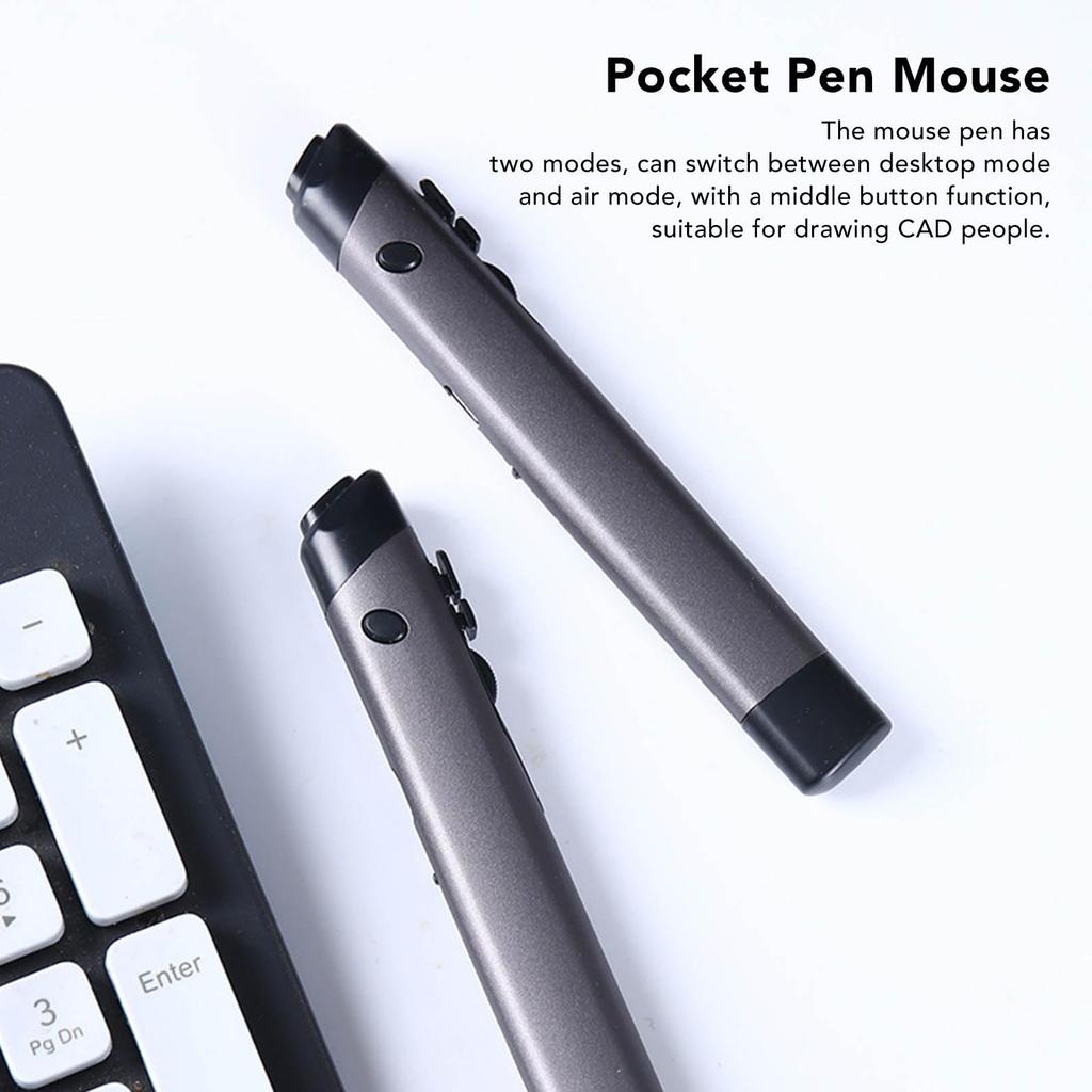 Optical Pen Mouse, 2.4Ghz Wireless Bluetooth Pocket Rechargeable Pen Mouse, 1200 DPI Handwriting Ergonomic Mouse for Laptop Android Tablet PC
