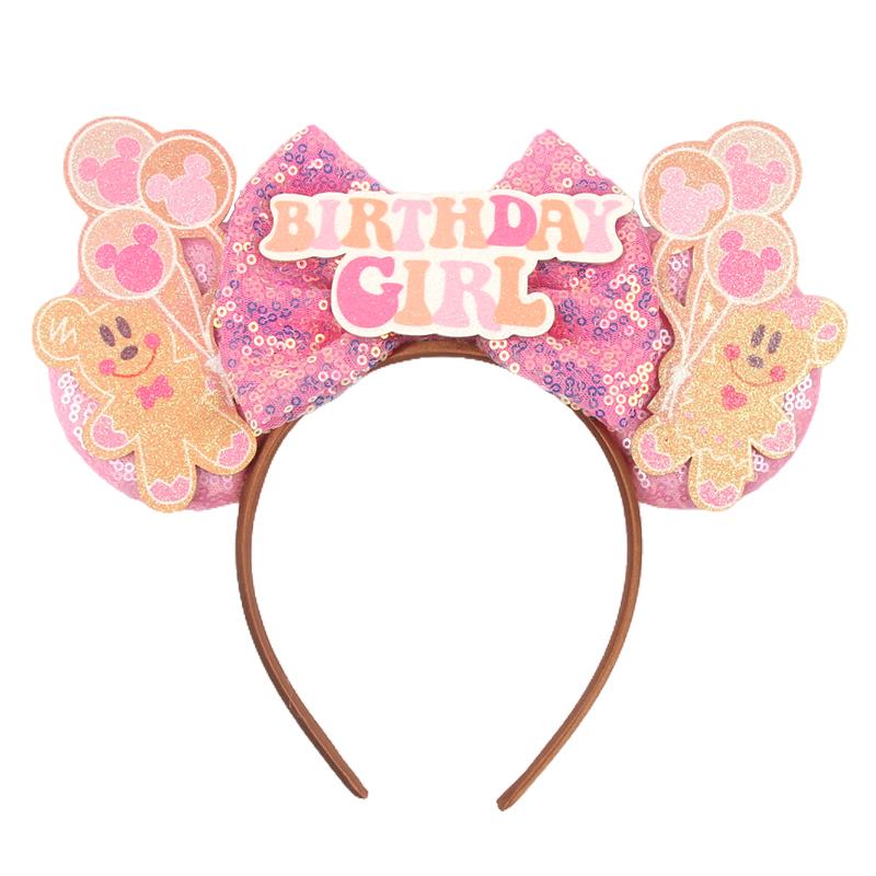 Trip Mickey Ears Headband For Girls Women Sequin Castle 5"Bow Hairband Festival Party Cosplay DIY Hair Accessories