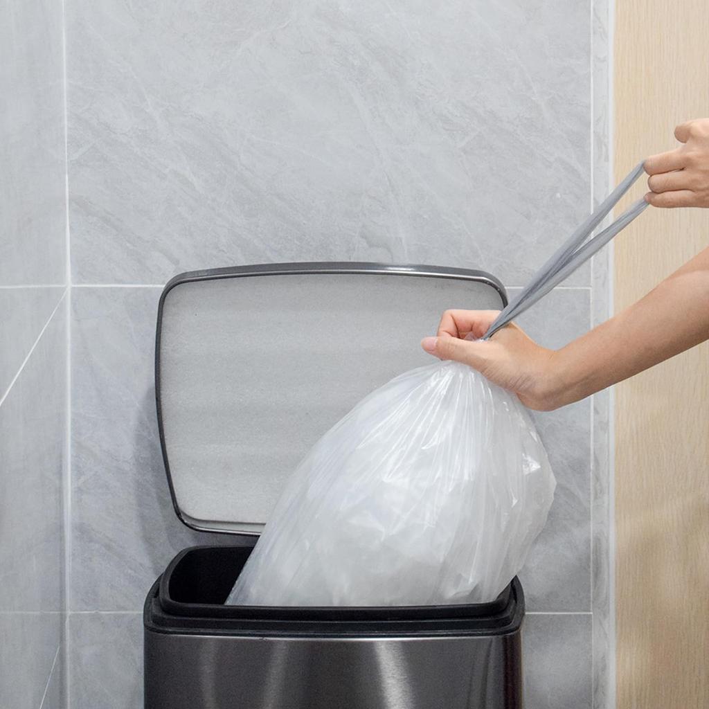 TYPLASTICS Garbage Bags with 220 GRS PCR Environmentally Dispose of Garbage with One Bag String, Translucent, 30-45L, Bags, Boxed, Certification, 100%