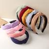 Korean Wide Edge Head Band Cloth Stripes Knot Head Band High Cranial Top Headbands for Women