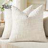 Bedroom Cushion Covers 4Pcs/Set Textured Covers, Decorative Throw Pillow Modern Striped Washable Polyester Pillowcases for Farmhouse Home Sofa Living