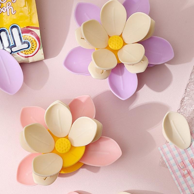 Double Layer Magnetic Sealing Clip for Food Storage Bags With Refrigerator Magnet and Flower Designs