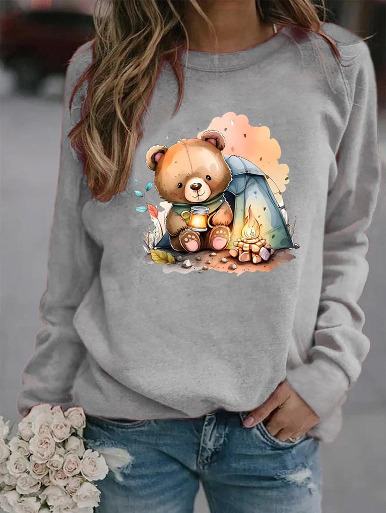 Stay Cozy and Stylish This Winter with a Round Neck Sweatshirt for Women, Available In Multiple Trendy Patterns