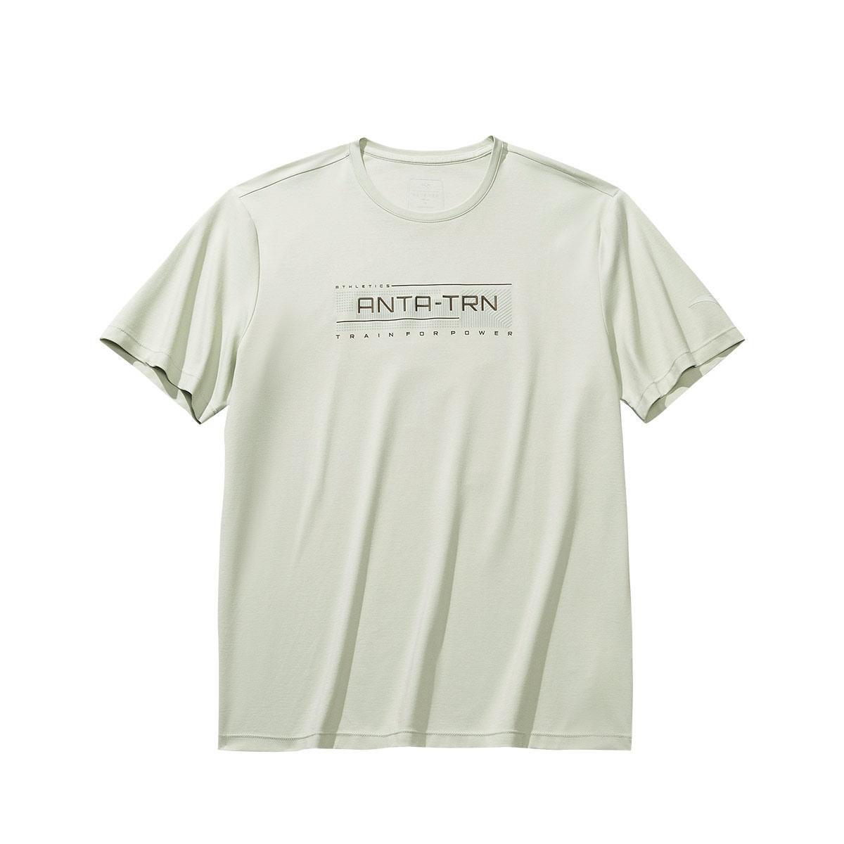 

Anta Comfortable T-Shirt Versatile Short Sleeve Knitted Top Men tops Fei-Quan-Green 152537112P-2 S