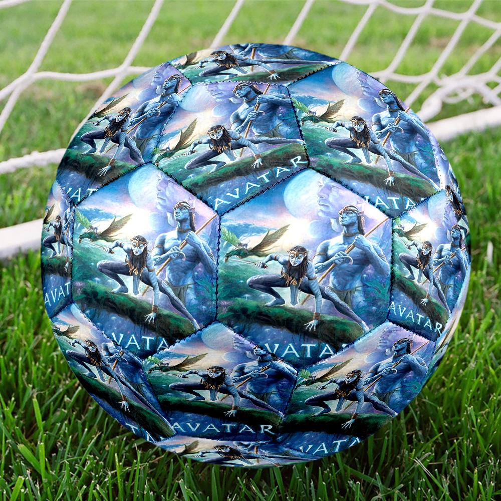 Avatar Print Size 5 Soccer Ball, Standard Match Football for Sports Game and Team Practice, Ideal Gift for Soccer Fans