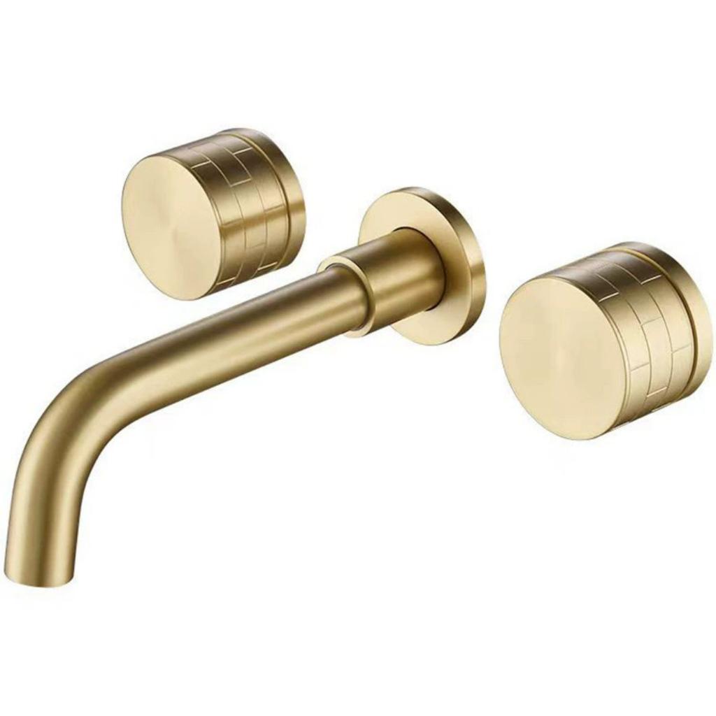 Grey Bathroom Faucet Brush Gold basin faucet Brass widespread faucet Tap luxury Basin Mixer Hot And Cold shower room sink Faucet
