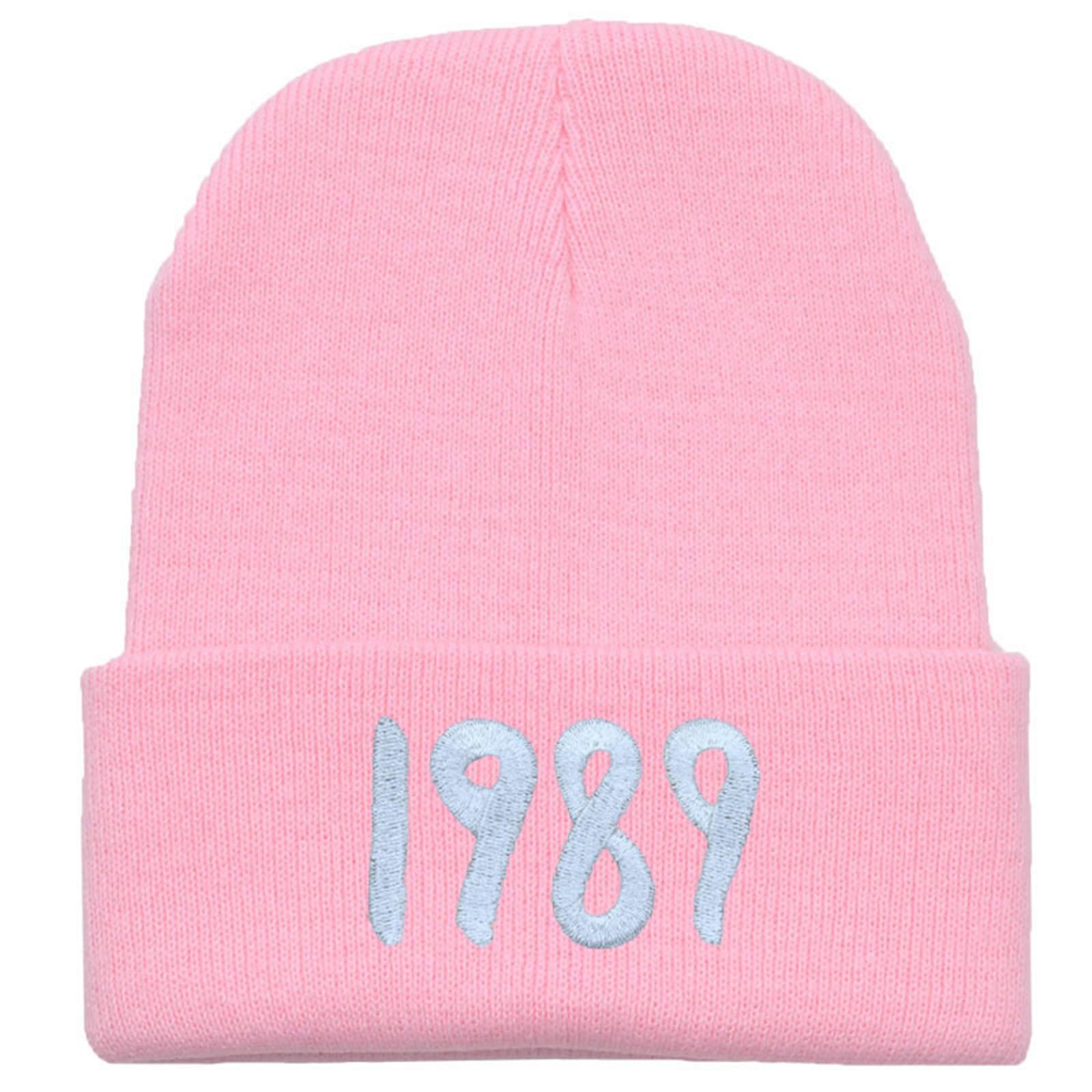 

18 Embroidered Knitted Hat, European And American Hip-hop Hat, And Winter Warm Wool Hat рожевий
