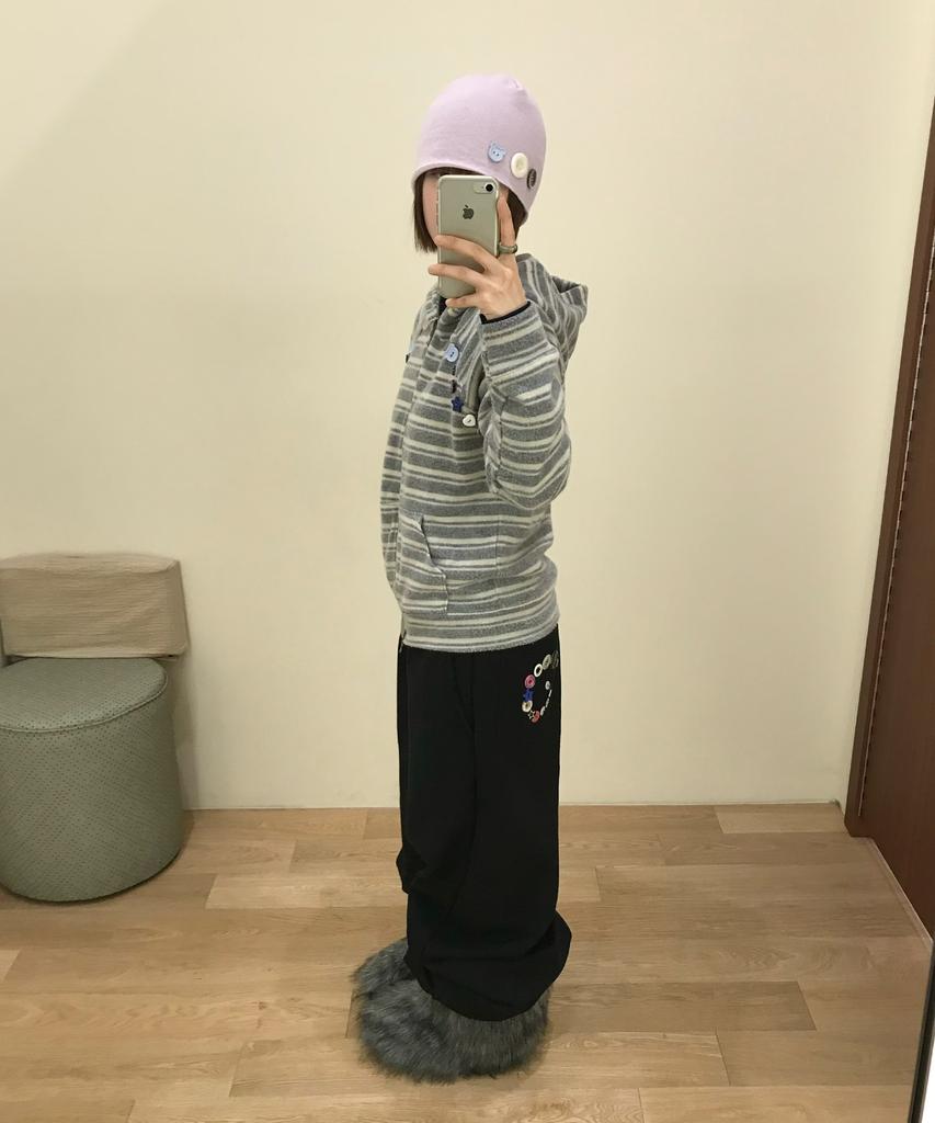 Tansanmageunesyum Jacquard Button Beanie