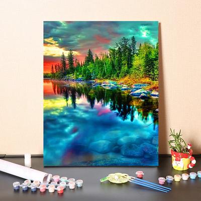 Kit de pintura a óleo por números, faça você mesmo, pintura a óleo por números, decoração de arte de parede para casa, presente, artes e hobbies
