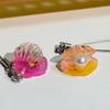 2Pcs Keychain Pendant Embedded Imitation Pearls Translucent Gradient Glitter Keyring with Lobster Clasp Bags Phone Lanyard Versatile Hanging Ornament
