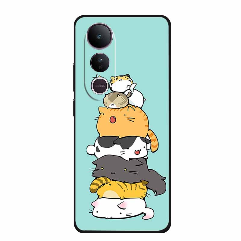 For Vivo V50 Lite 4G 5G Case V 50 lite Coque Popular Black Silicone Soft Back Cover For Vivo Y400 4G 5G Phone Case Cover Y 400