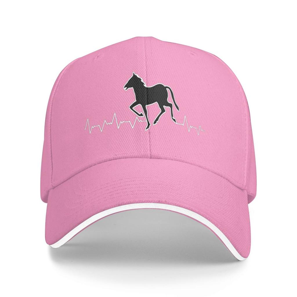 Horses Heartbeat Graphic Equine Baseball Caps Snapback Baseball Hats Breathable Casual Casquette Outdoor for Men And Women