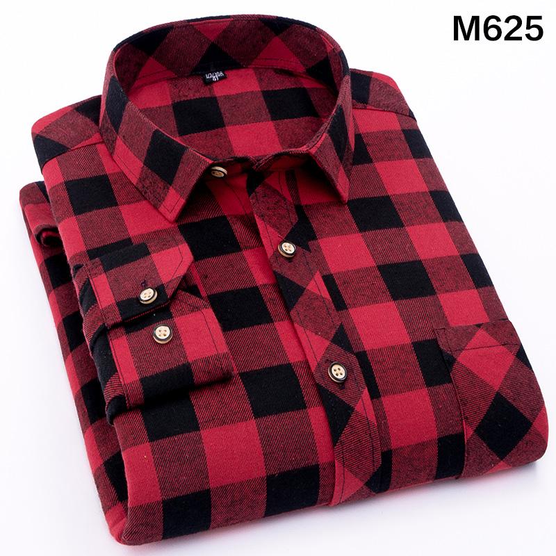 High Quality Soft Comfortable Casual Shirts Men Autumn Spring Long Sleeve Fashion Flannel Plaid Male Camisas Christmas Men Shirt