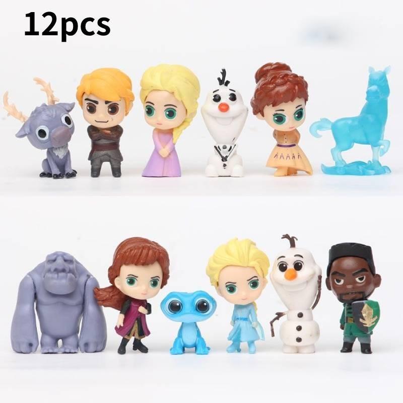 Bezauberndes Prinzessinnen-Puppenfiguren-Set mit 5 bis 10 bezaubernden Schneeköniginnen-Figuren für Kinder