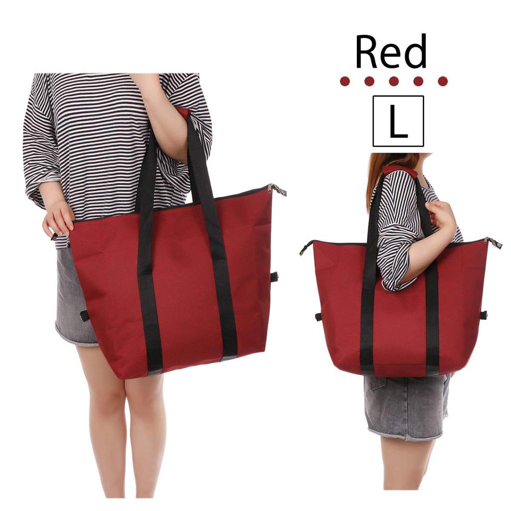 Max Eye Large Capacity Cooler Cooler Tote Cool and Zipper [Macks.i] Bag, Bag, Bag, Shopping, Warm, MICB-01 (M, Red)