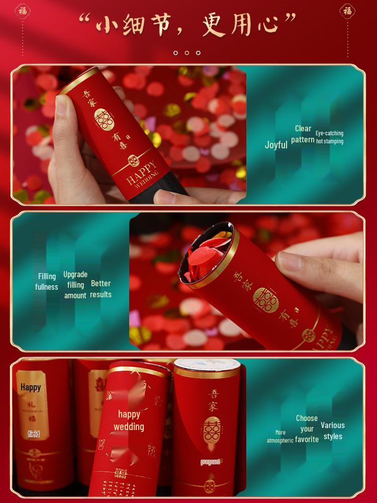 Sada svatebního konfetového děla: Vyskakovací hra a fotografické rekvizity