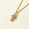 Neue Süße Geburtsstein Kinderform Halskette Kupfer Goldfarbe Partner Halsband Zirkon Personalisierte Lange Kette Choker Täglich