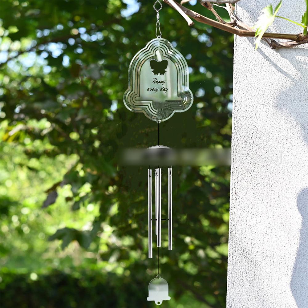 3D Rotating Wind Chimes Creative Metal Mirror Wind Spinner Pendant Garden Decoration Wind Spinner Home Decor Accessories