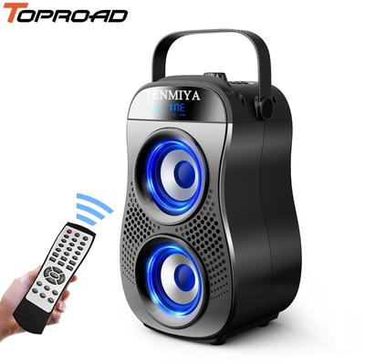 TOPROAD Bluetooth Speaker Portable 30W Big Power Stereo Bass Wireless Speakers with Lights Subwoofer Support Remote Control FM Radio