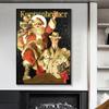 Lustiges Vintage-Weihnachtsgemälde, Weihnachtsmann und Kinder, Leinwand, HD-Druck, Tradition, Wandkunst, Poster, Bild, Urlaub, Heimdekoration, Geschenk