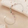 S925 Sterling Silver Color Treasure Jewelry Natural Tourmaline Bracelet Women'S Droplet Gem Bracelet