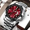 Automatic Movement Watch Men's Calendar  Waterproof Luminous Non-mechanical Watch Large Dial