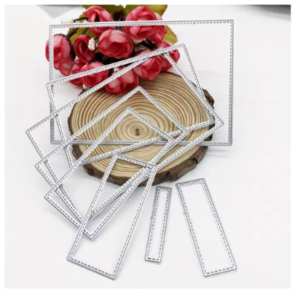 Layered Frame Cutting Dies Set – Rectangle, Square, Circle, Oval, Heart & Star Metal Dies for Card Making, Scrapbooking & Paper Crafts