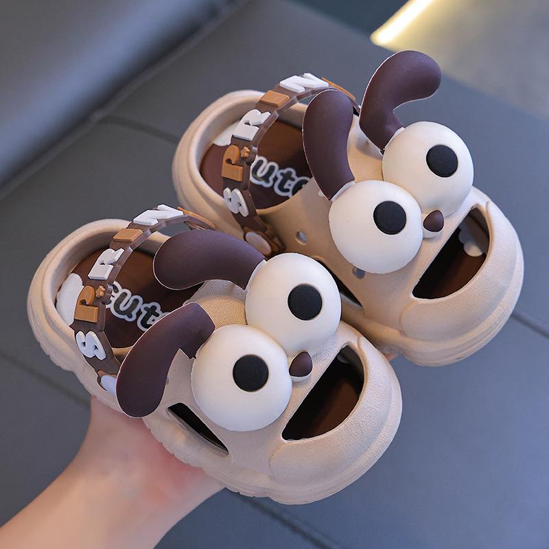 

Children s Clogs Baby Slippers Boys and Girls Summer Sandals Closed-Toe Toddler Kids Bath Non-Slip Soft Sole Beach 34/35Code(Insole Length20 коричневый