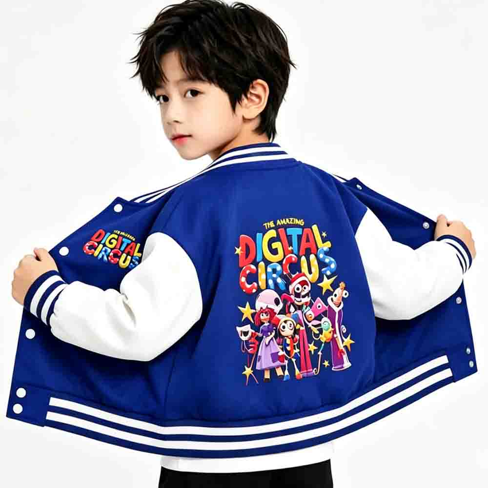 Merch Circo Digitale Uniforme da Baseball Giacca Bomber Autunnale Streetwear Harajuku Tuta Casual Cappotti di Marca Hip Hop