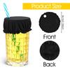 SHENLIU 10PCS Drink Cover Scrunchie with Straw Hole, Drink Covers Scrunchies Elastic Cup Glass Cover Reble & Washable Drink Spiking Prevention for