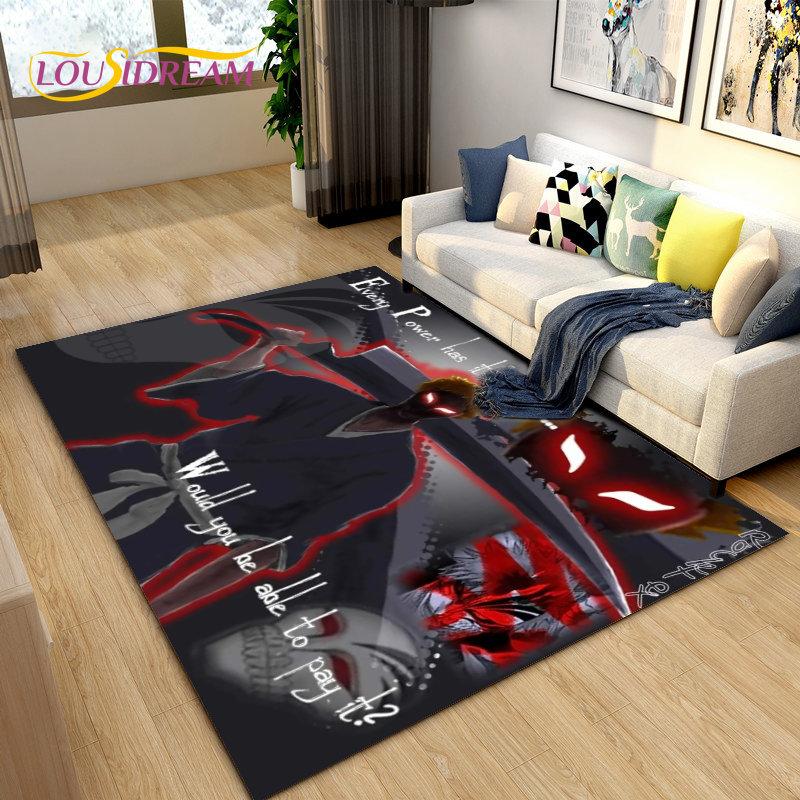 Anime Bleach Japan Cartoon Area Rug Large,Carpet Rug for Living Room Bedroom Sofa Doormat Decoration,kid Play Non-slip Floor Mat